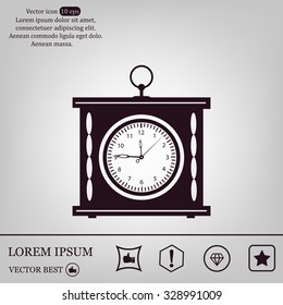 elegant roman numeral clock / vector illustration