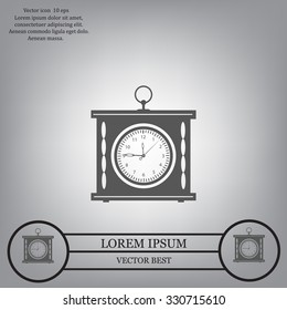 elegant roman numeral clock / vector illustration