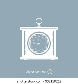 elegant roman numeral clock / vector illustration