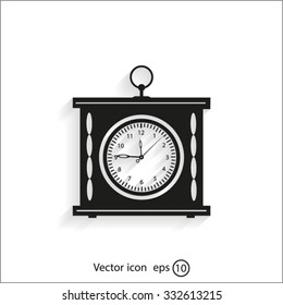 elegant roman numeral clock / vector illustration
