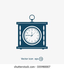 elegant roman numeral clock / vector illustration