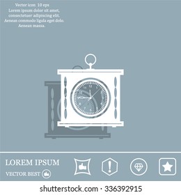 elegant roman numeral clock / vector illustration