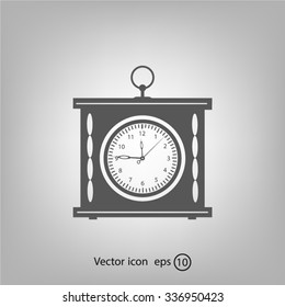 elegant roman numeral clock / vector illustration