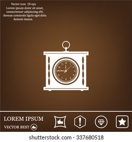 elegant roman numeral clock / vector illustration