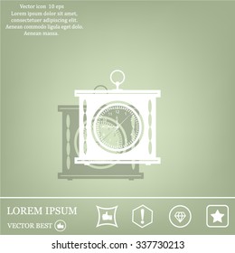 elegant roman numeral clock / vector illustration