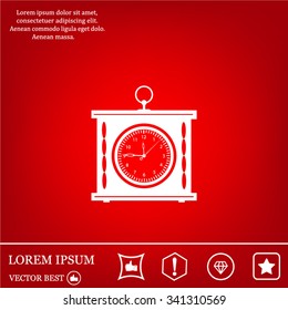 elegant roman numeral clock / vector illustration