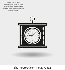 elegant roman numeral clock / vector illustration