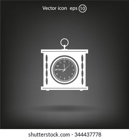 elegant roman numeral clock / vector illustration