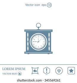 elegant roman numeral clock / vector illustration