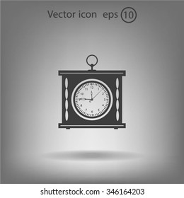 elegant roman numeral clock / vector illustration