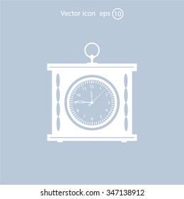 elegant roman numeral clock / vector illustration