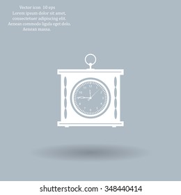 elegant roman numeral clock / vector illustration
