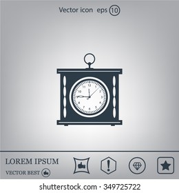 elegant roman numeral clock / vector illustration