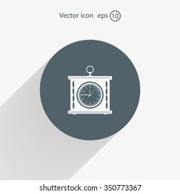 elegant roman numeral clock / vector illustration
