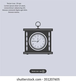 elegant roman numeral clock / vector illustration