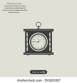 elegant roman numeral clock / vector illustration