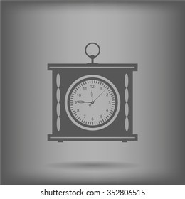 elegant roman numeral clock / vector illustration