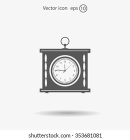 elegant roman numeral clock / vector illustration