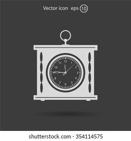 elegant roman numeral clock / vector illustration