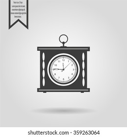 elegant roman numeral clock / vector illustration