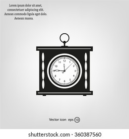elegant roman numeral clock / vector illustration