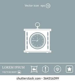 elegant roman numeral clock / vector illustration
