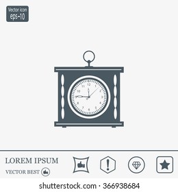elegant roman numeral clock / vector illustration
