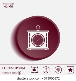 elegant roman numeral clock / vector illustration