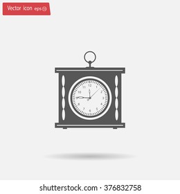 elegant roman numeral clock / vector illustration
