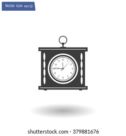 elegant roman numeral clock / vector illustration