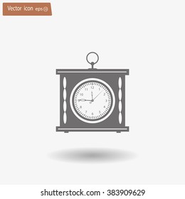 elegant roman numeral clock / vector illustration