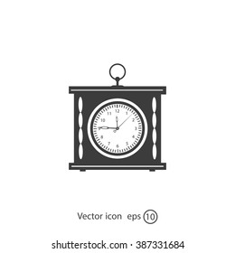 elegant roman numeral clock / vector illustration