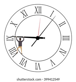 Elegant roman numeral clock / vector illustration.