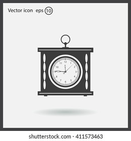 elegant roman numeral clock / vector illustration