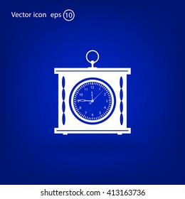 elegant roman numeral clock / vector illustration
