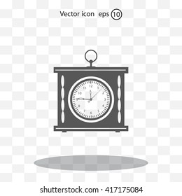 elegant roman numeral clock / vector illustration