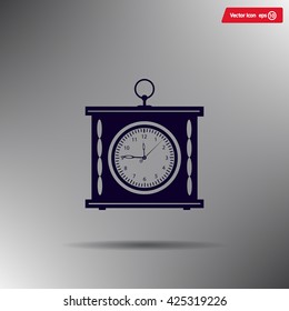 elegant roman numeral clock / vector illustration