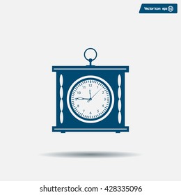 elegant roman numeral clock / vector illustration