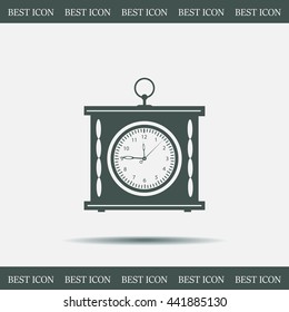 elegant roman numeral clock / vector illustration