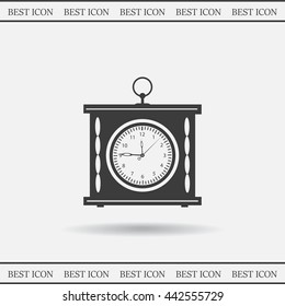 elegant roman numeral clock / vector illustration