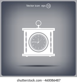elegant roman numeral clock / vector illustration
