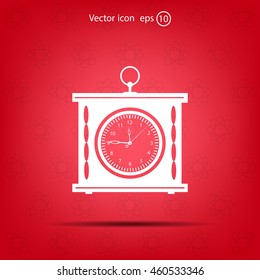 elegant roman numeral clock / vector illustration
