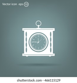 elegant roman numeral clock / vector illustration