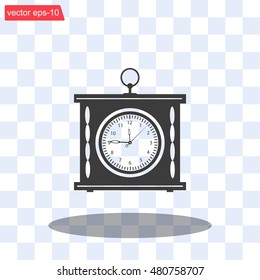 elegant roman numeral clock / vector illustration