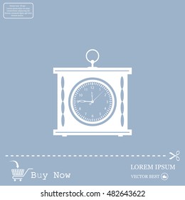 elegant roman numeral clock / vector illustration