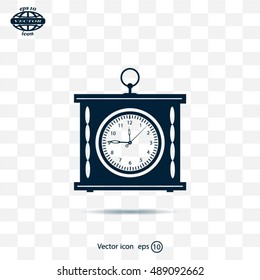 elegant roman numeral clock / vector illustration