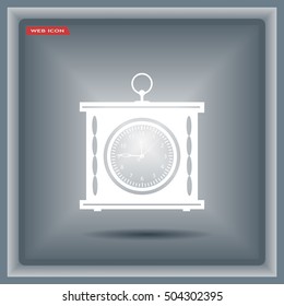 elegant roman numeral clock / vector illustration