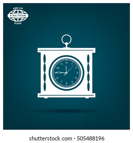 elegant roman numeral clock / vector illustration