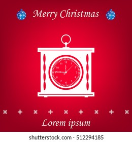 elegant roman numeral clock / vector illustration