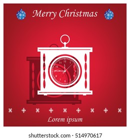 elegant roman numeral clock / vector illustration